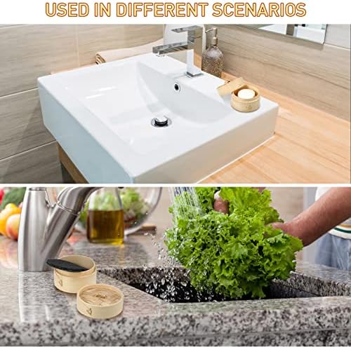Chengu Natural Bamboo Soap Bar Holder with Lid Soap Dish Drain Foaming Net Shampoo Container Wood Tray Handmade Bamboo Case for Bathroom Shower Kitchen(4 Pcs,5.1 Inch) - Image 4