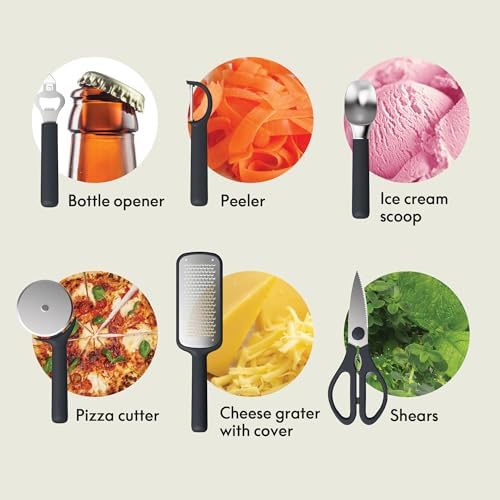 bella 7 Piece Modular Gadget Set, Dishwasher Safe, Slate - Image 2
