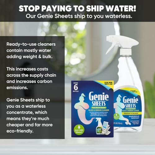 Microfiber Wholesale Genie Sheets Bathroom Cleaner | 1 Bottle with Foaming Sprayer + Concentrate Makes 6 24oz Refills | Professional-Strength | Just Add Water | Sustainable EcoFriendly Plant-Based - Image 4