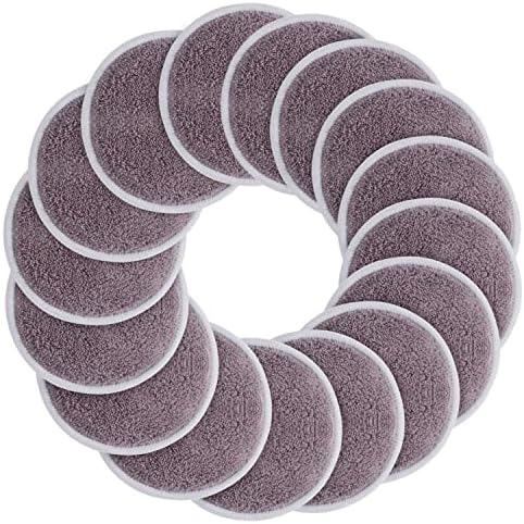 SUNLAND Reusable Makeup Remover Pads,Round 3.15inch,16 Pack,Darkpurple by SUNLAND