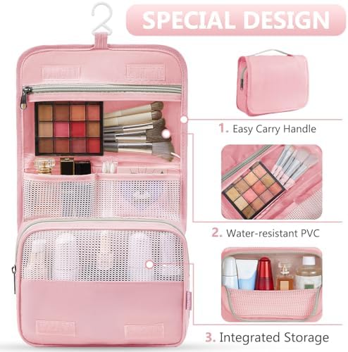 8 Set Packing Cubes for Travel, Gifts for Women Mom,Anti-Tearing Suitcase Organizer for Luggage with Shoe & Hanging Toiletry Bag,OlarHike Vacation Essentials & Accessories for Cruise Ship,Dream Pink - Image 3