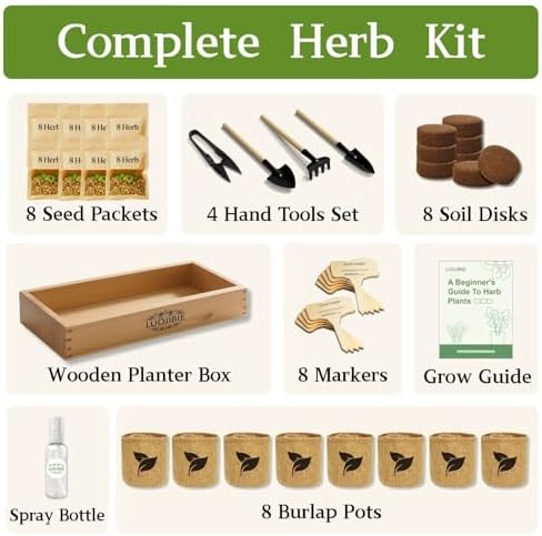 Indoor Herb Garden Start Kit - Unique Gifts for Women, Mothers Day Gifts, Easy House Plant- Birthday for Women,House Warming Gift New Home- Fresh Herb Garden DIY Crafts for Adults - Image 3