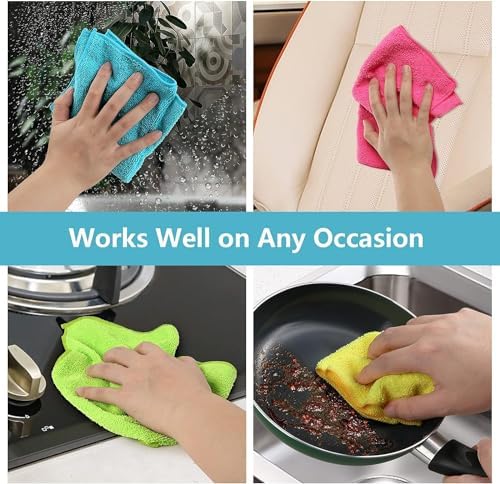 HOMEXCEL 150PK Microfiber Cleaning Cloth, Cleaning Rag for Home, 11.5x11.5 - Image 6