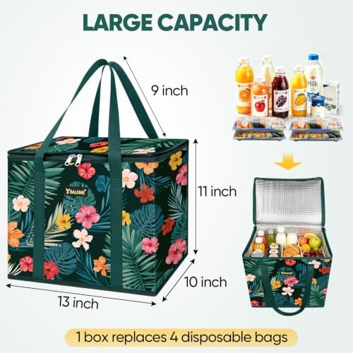 BALEINE 3PK Insulated Reusable Grocery Bag, Heavy Duty Shopping Tote - Image 5