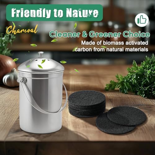LMJP 6.7 Inch Charcoal Filters 10-Pack for Odor Absorption Replacement - Image 5