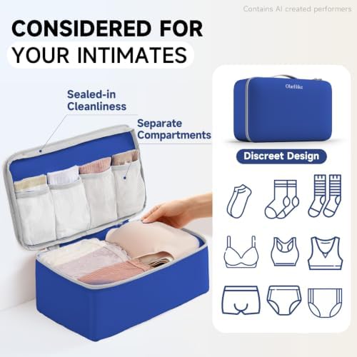 OlarHike Packing Cubes for Travel,Gifts for Women Mom,Anti-Tearing Suitcase Organizer for Luggage with Shoe & Hanging Toiletry Bag,Vacation Essentials & Accessories for Cruise Ship,11 Set,Klein Blue - Image 5