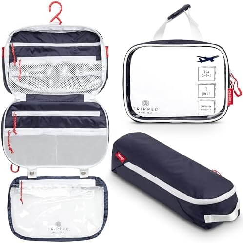 TRIPPED Travel Gear 3-Piece Travel Toiletry Bag Set by TRIPPEDTravelGear