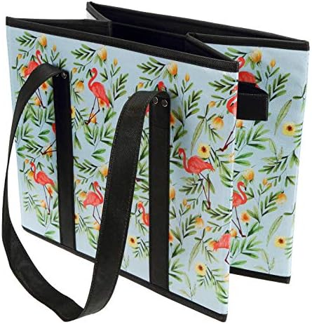 Foraineam Reusable Grocery Bags Set Durable Heavy Duty Tote Bag Collapsible Grocery Shopping Box Bag with Reinforced Bottom - Image 4