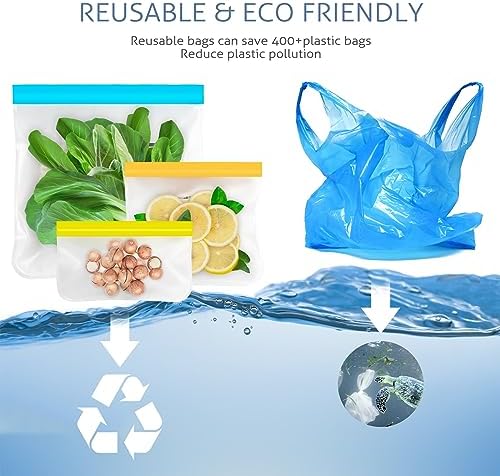10 Pack Reusable Gallon Freezer Bags, Multicolor - Image 6
