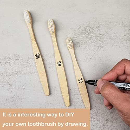 SEVENHEAD 10 PCS Kids Bamboo Toothbrushes Soft Bristles Wooden Toothbrushes, Natural Biodegradable BPA Free Eco Friendly Toothbrushes Colorful - Image 5