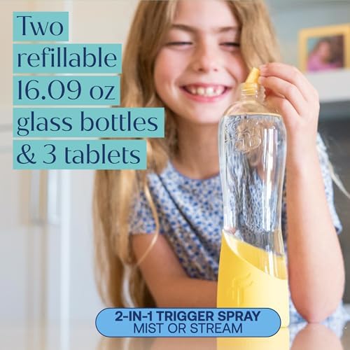 Fab Tab All Purpose & Bathroom Cleaner Tablets, 2 Glass Bottles + 6 Refills - Image 5