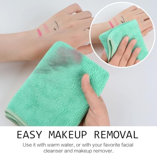 Microfiber Facial Cloths Fast Drying Washcloth 12inch x 12inch Green 6 pack - Image 5