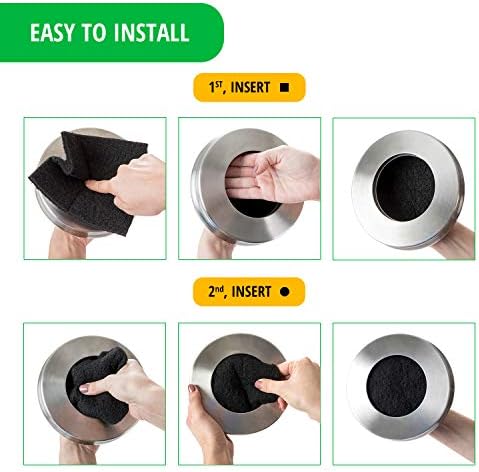 Epohpeek Compost Bin Filters Charcoal - Filter Replacement for Kitchen Pail Composter, 12 Pack Extra Thick (1cm) Fits Gallon Bucket Countertop Bins - Activated Carbon, 6 Round 6 Square, Both 6.5” - Image 6