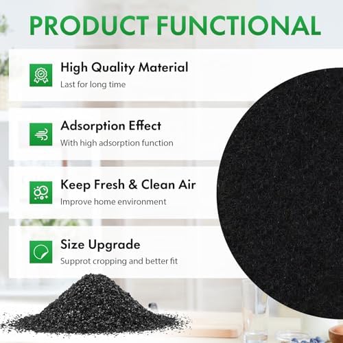 ENLOY 7.25 Inch Kitchen Compost Bin Filters Charcoal Replacement 12 Pack - Image 5