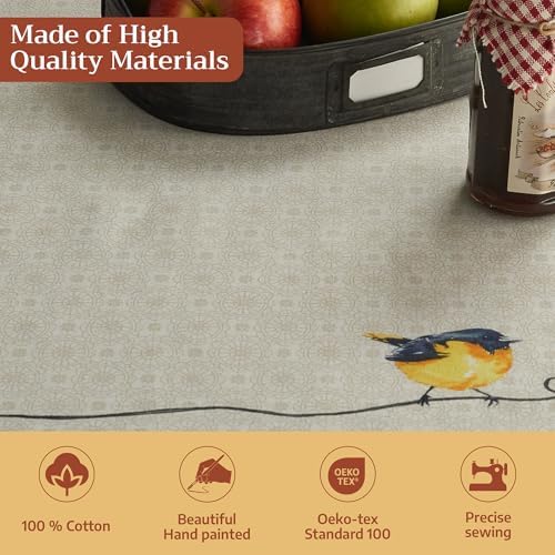 Maison d' Hermine Table Cloth Rectangle Table Reusable 100% Cotton 70"x120" - Image 3