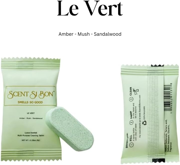L'Ombre Luxury Scented Multi-Purpose Cleaning Tablets, 4 Count, Makes 4 x 16oz Bottles, Inspired By Iconic Perfumes - Image 6