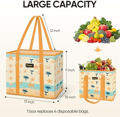 BALEINE 1PK Reusable Grocery Bags, Heavy Duty Shopping Tote Bag - Image 3