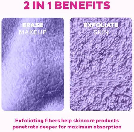 The Original MakeUp Eraser 7-Day Set, Erase All Makeup with Just Water, Including Waterproof Mascara, Eyeliner, Foundation, Lipstick, Sunscreen, and More! Dewy Glow, 7ct. - Image 6
