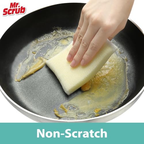 Mr. Scrub All-Purpose Sponges, Non Scratch, for Washing and Cleaning Dishes, Premium Scrub and Scrubbers, 12 Pads, Ideal for Kitchen, Bathroom - Image 3