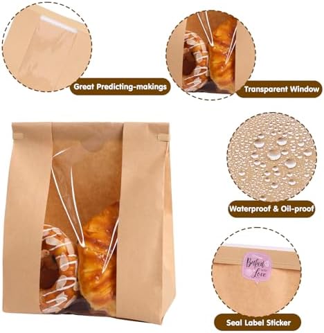 Moretoes 20pcs Bread Bags for Homemade Bread with Tab, 13.7x8.3x3.5In - Image 5