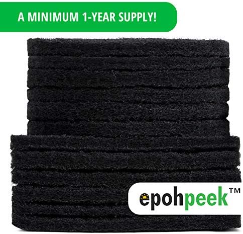 Epohpeek Compost Bin Filters Charcoal - Filter Replacement for Kitchen Pail Composter, 12 Pack Extra Thick (1cm) Fits Gallon Bucket Countertop Bins - Activated Carbon, 6 Round 6 Square, Both 6.5” - Image 3