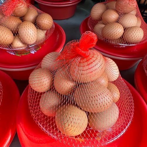 uxcell 150pcs Egg Hatching Bags, 24 Inch Mesh Nylon Netting Reusable Produce Mesh Bags Strong Stretchable Plastic Seafood Boil Bags for Fruits Vegetables Storage, White - Image 6