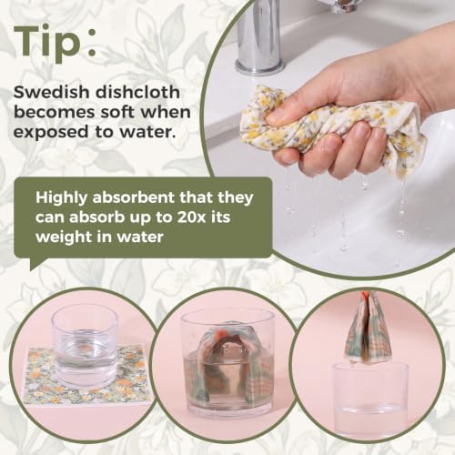 6 Pack Swedish Dishcloths for Kitchen, Fall Swedish Rags Dish Towels - Image 4