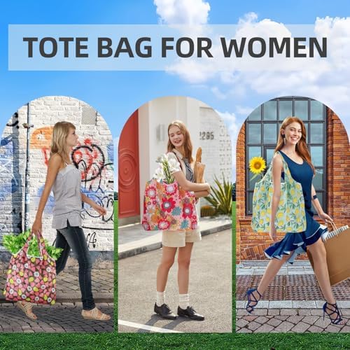 Foldable Reusable Shopping Bags,6 Pack Heavy Duty Tote for Grocery - Image 5
