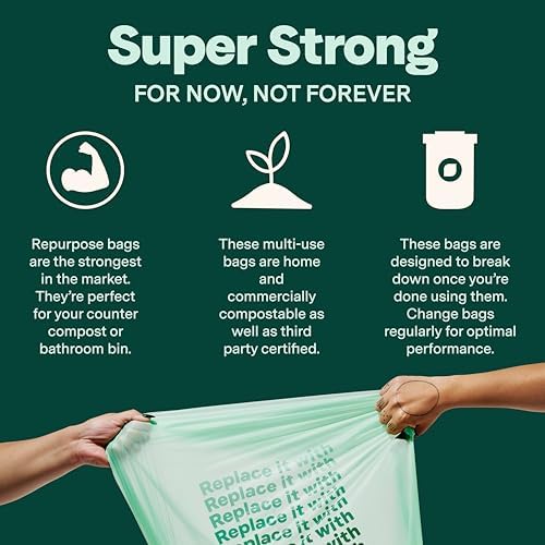 Repurpose 13 Gallon Compostable Kitchen Trash Bags, 75ct - Image 4