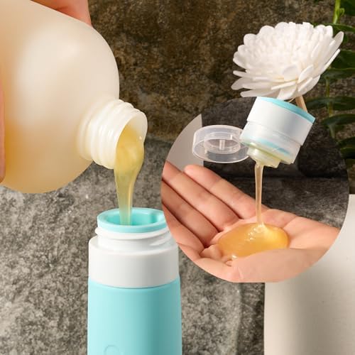 INSFIT 17 Pack Travel Bottles for Toiletries, TSA Approved 3oz 2oz Travel Size Toiletries, BPA Free Leak Proof Squeezable Silicone Tubes Travel Essentials for Shampoo Conditioner Lotion Soap - Image 4