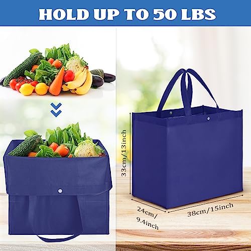 Zhehao 60 Pcs Reusable Grocery Shopping Bags, Non Woven Tote, Multicolor - Image 4