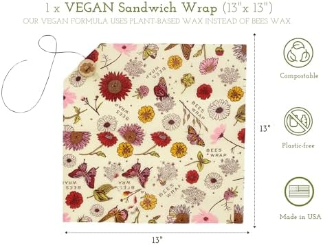 Bee's Wrap Vegan Sandwich Wrap - Meadow Magic - Image 2
