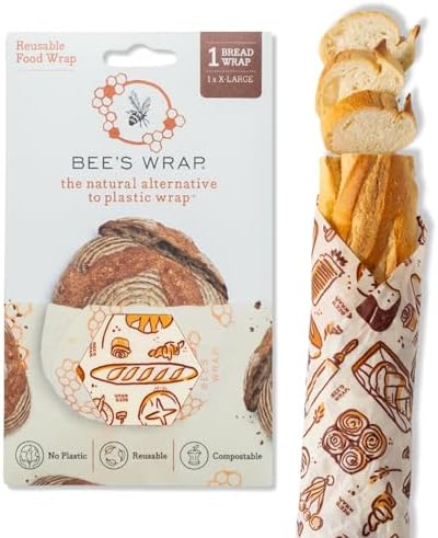Bee's Wrap Bakery Lane Starter Kit - Beeswax Food Wraps Bundle Includes 1 Bread Wrap, 1 Cut to Size Roll & 3 Assorted Bakery Lane Wraps - Made in the USA Beeswax Reusable Wraps for Food - Image 2