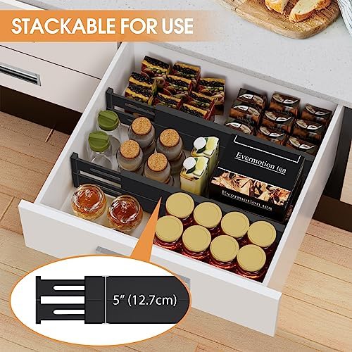 Bamboo Drawer Dividers, Adjustable Drawer Organizers, Fits 12.6–16" Drawers - Image 4