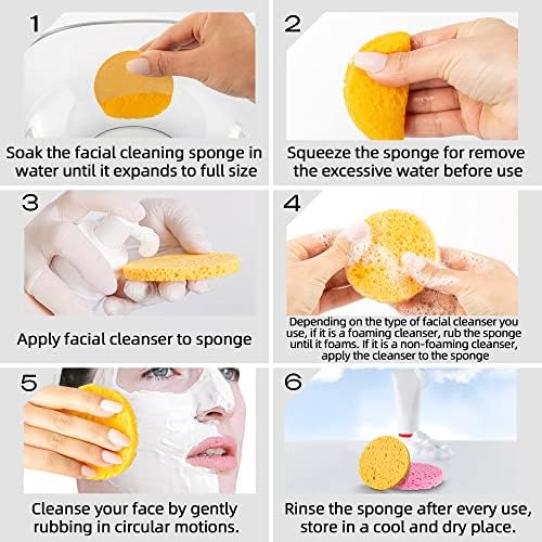 120-Count Compressed Facial sponges for Daily Facial Cleaning - Image 6