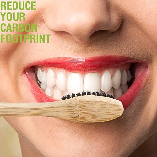 Boao 20 Pcs Bamboo Toothbrushes Bulk Biodegradable Charcoal Toothbrushes Pack Soft Bristle Natural Wooden Individually Wrapped for Adults Reusable Travel - Image 6