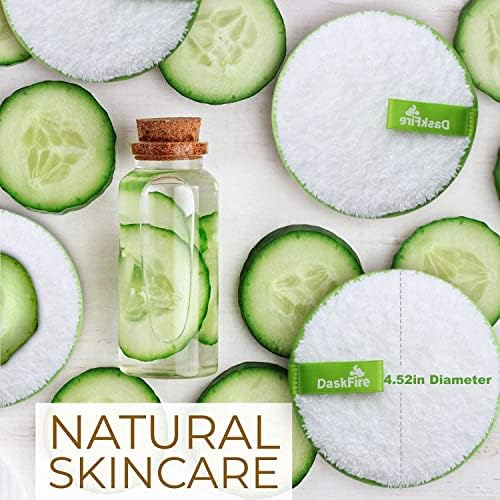 Reusable Makeup Remover Pads, Facial Make Up Removal Wipes, Washable Face Cleaning Cloths, Hypoallergenic for Mascara, Eye Shadow, Lipstick, Foundation -3 pcs, 4.5" Dia - Image 3