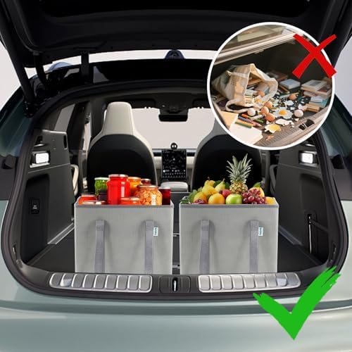 Reusable Grocery Bags Foldable 4-Pk, Heavy Duty Large Reusable Shopping Bags with Handles, Collapsible Tote - Image 5