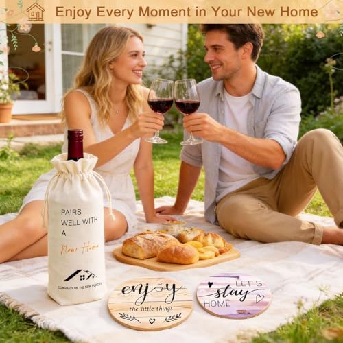 House Warming Gifts New Home, 19pcs New Home Gift Basket For Homeowners, Couple Women Neighbor - Includes Decoration, Kitchenware, Towel, Greeting Card, First Time Home Buyer Gift, Housewarming Gifts - Image 5
