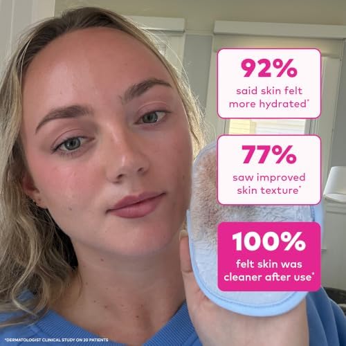 The Original MakeUp Eraser 7-Day Set, Erase All Makeup with Just Water, Including Waterproof Mascara, Eyeliner, Foundation, Lipstick, Sunscreen, and More! Blue Jean Baby 7ct - Image 5