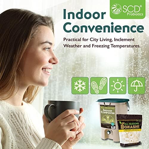 All Seasons Indoor Composter Kit - 5 Gal Bin, 2 lb Bokashi Compost Starter - Image 3