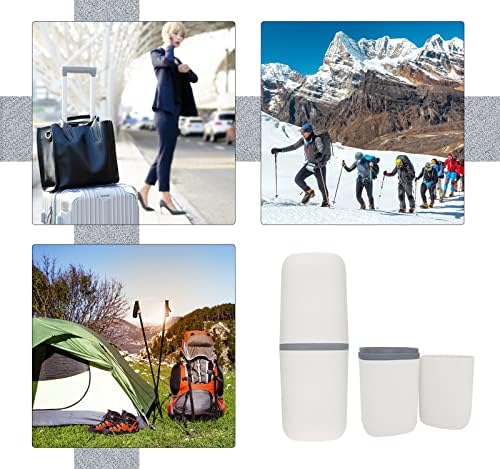 Toothbrush Travel Case, Travel Toothbrush Cup Holder Portable Toothbrush Travel Container Portable Toothpaste Storage Travel Toothbrush Holder for Camping Business School Trip Home - Image 6