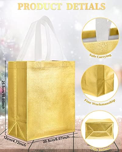 Eccliy 80 Pcs Reusable Gift Bags, Medium, Rose Gold, Gold, Silver - Image 4