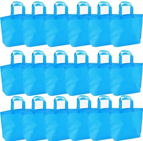 36-Pack Tote Bags Multipurpose Reusable Grocery Bag (Baby blue Colors 36 Pack) by Unknown