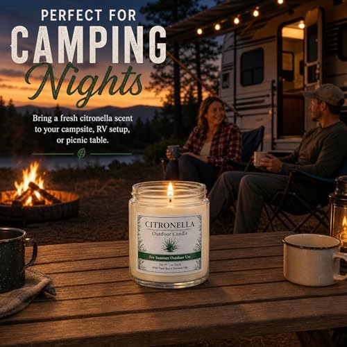 Citronella Candles Outdoor - 6 Pack Soy Wax Citronella Candles - Image 5