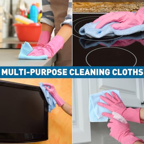TEAWOO Microfiber Towels Bulk-400 Pack, Cleaning Cloths - Image 5