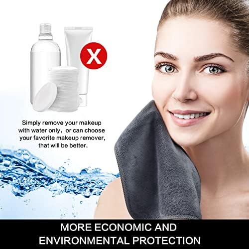 Microfiber Facial Cloths Fast Drying Washcloth 12inch x 12inch Grey 10 pack - Image 5