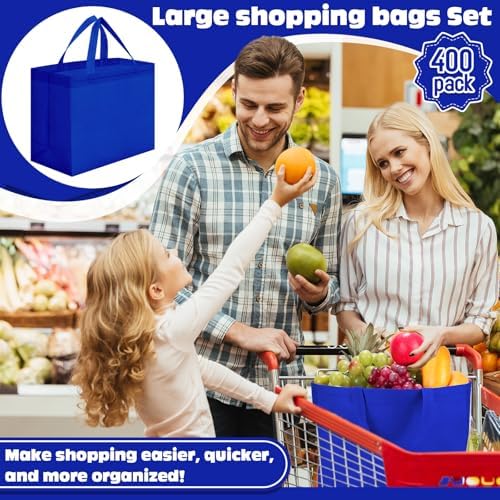 Windyun Reusable Grocery Bags Non Woven with Handles - Image 2