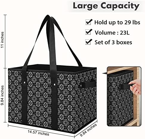 Reusable Grocery Bags 8 Pack, Foldable & Water Resistant Shopping Bags - Image 3