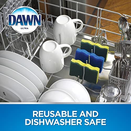 Dawn Non-Scratch Kitchen Dish Sponges, Blue (Pack of 3) - Image 6